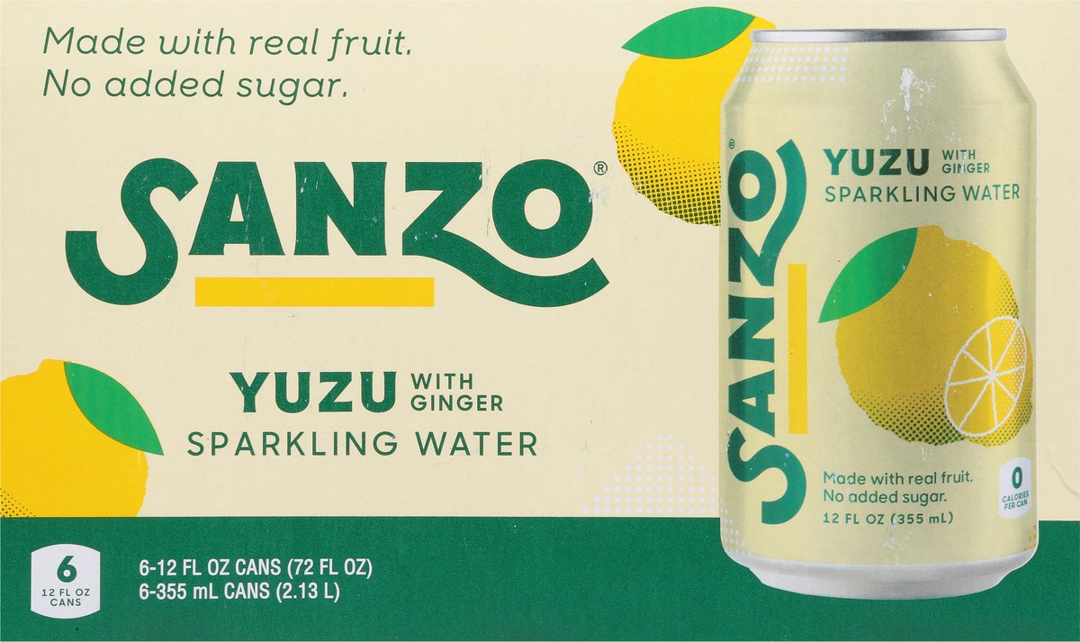 slide 7 of 9, Sanzo Sparkling Water Yuzu - 6 ct, 6 ct; 12 oz