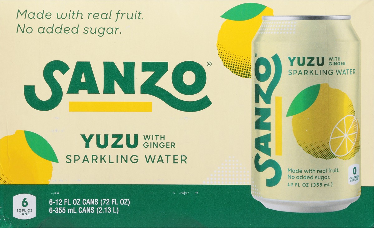 slide 9 of 9, Sanzo Sparkling Water Yuzu - 6 ct, 6 ct; 12 oz