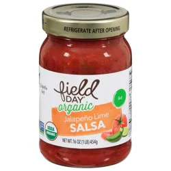 Field Day Organic Hot Jalapeno Lime Salsa 16 oz
