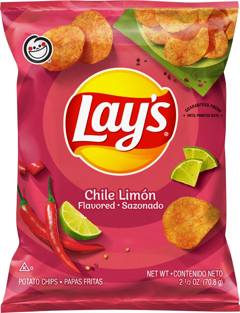 slide 4 of 8, Lay's Potato Chips Chile Limon Flavored 2 1/2 Oz, 2.5 oz