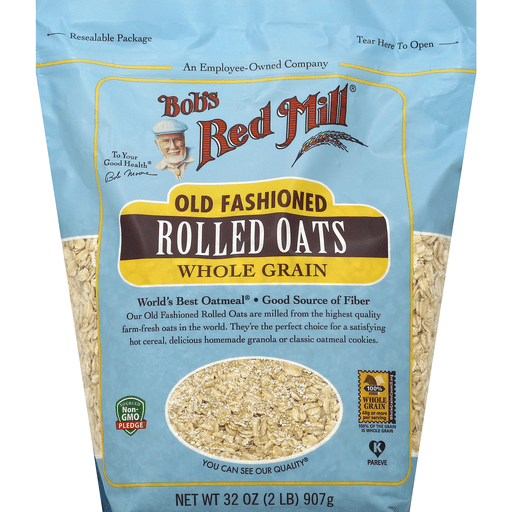 slide 2 of 2, Bob's Red Mill Old Fashion Rolled Oats Whole Gr, 32 oz
