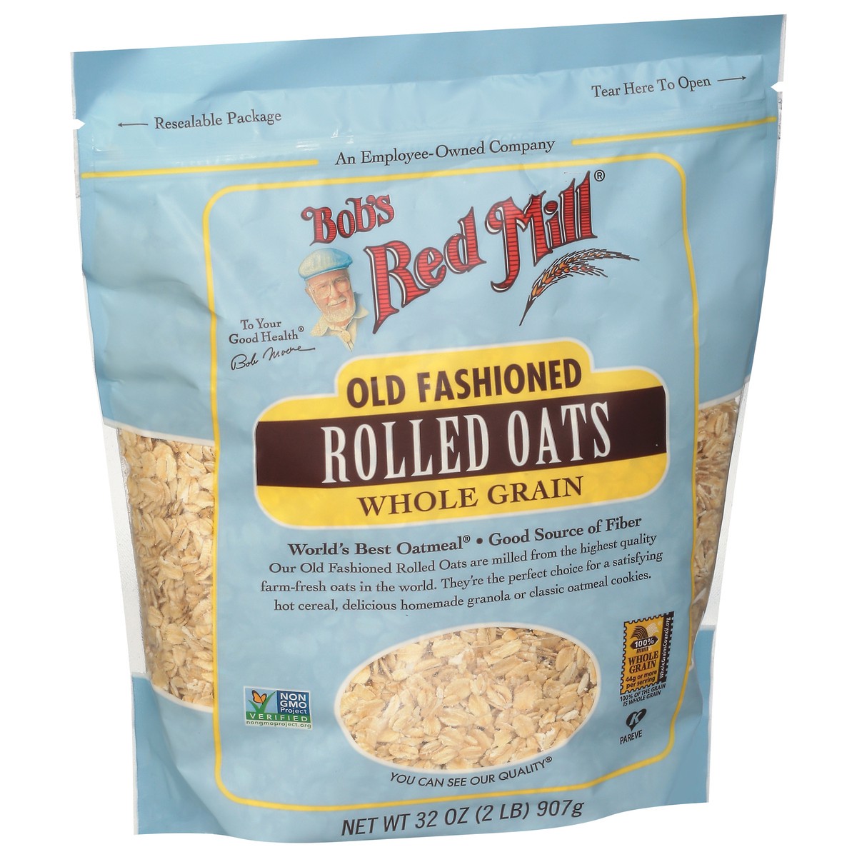 slide 2 of 9, Bob's Red Mill Old Fashioned Rolled Oats, 32 oz