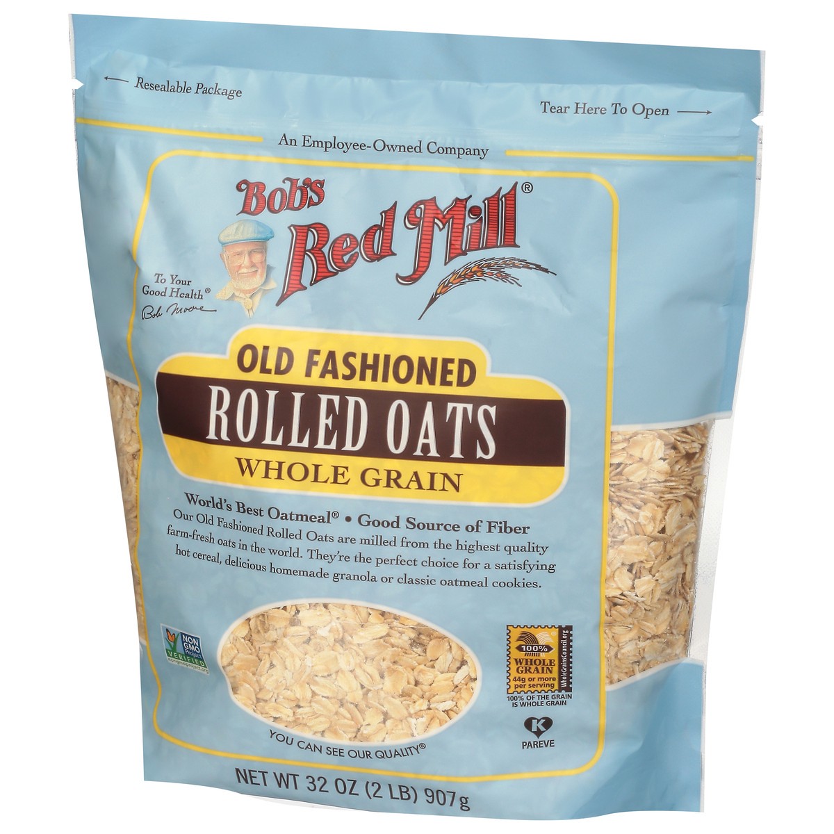 slide 3 of 9, Bob's Red Mill Old Fashioned Rolled Oats, 32 oz