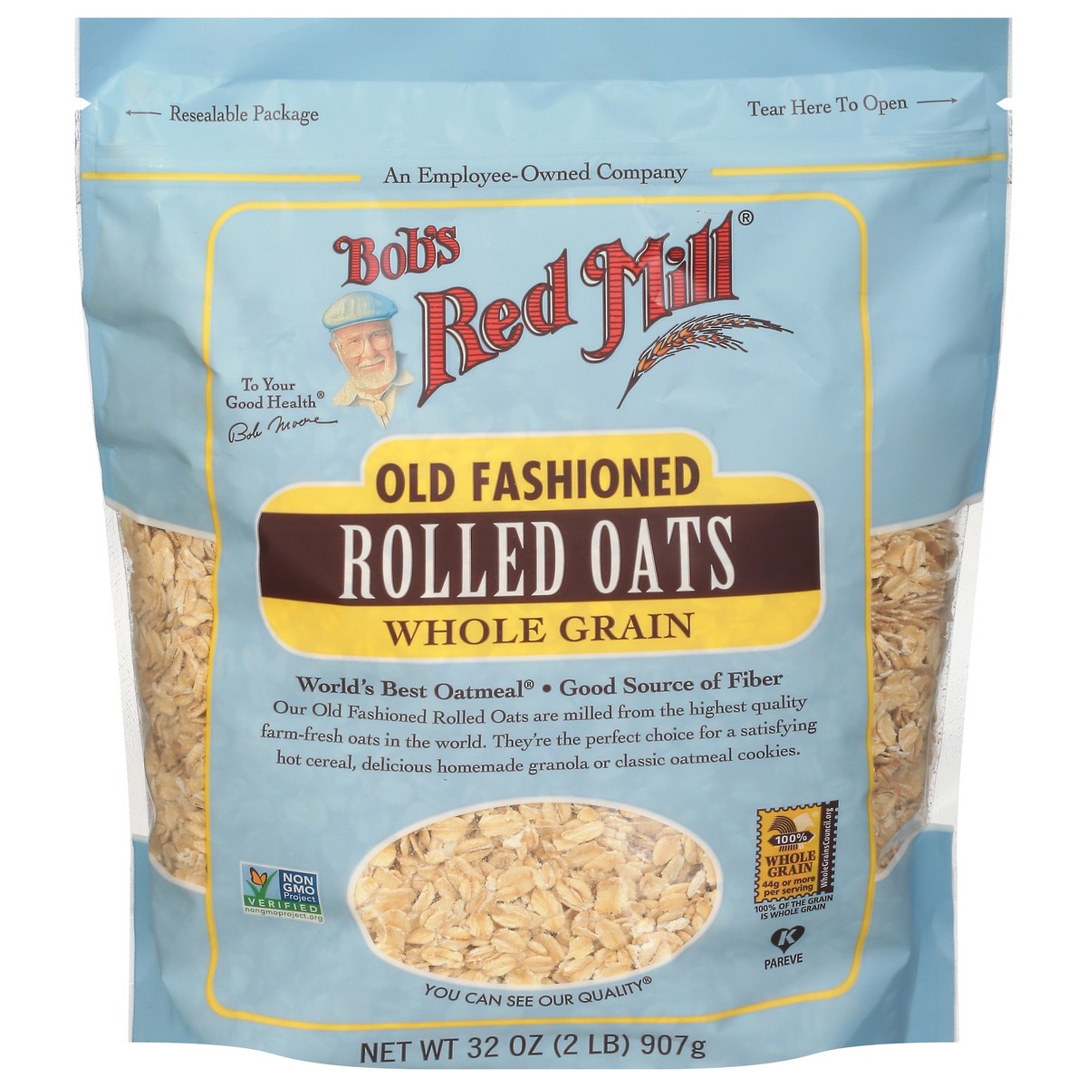 slide 1 of 9, Bob's Red Mill Old Fashioned Rolled Oats, 32 oz