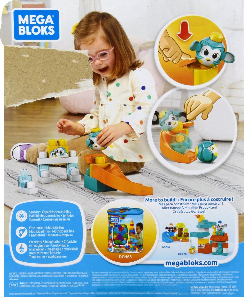 slide 9 of 9, Mega Bloks 14 Pcs Penguin Slide Peek A Blocks 1 ea, 1 ea