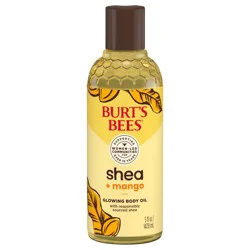Burt's Bees Shea + Mango Glowing Body Oil, Natural Origin Skin Care, 1 Bottle, 5 oz.