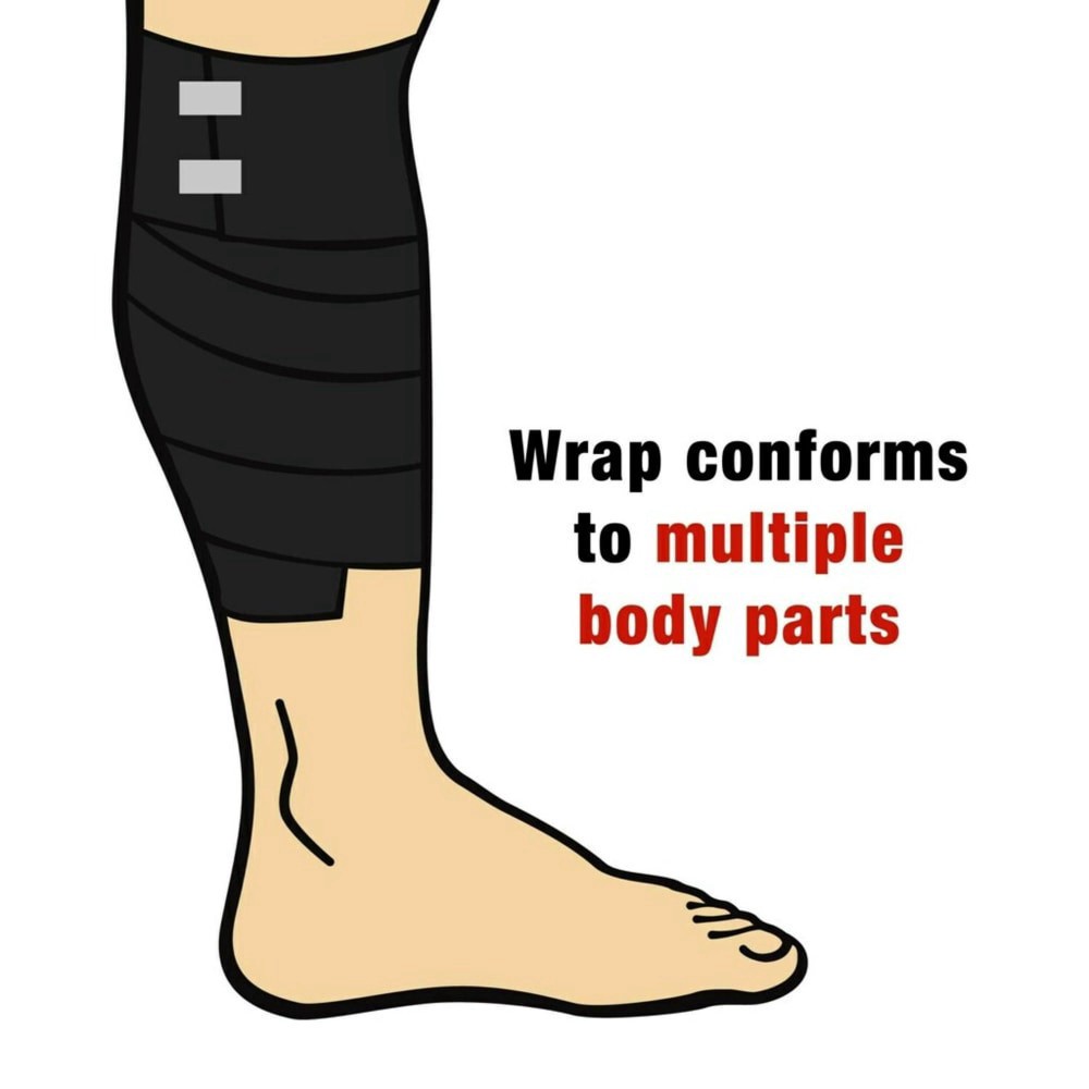 slide 3 of 6, ACE Black Compression Bandage with Metal Clips, 3 in