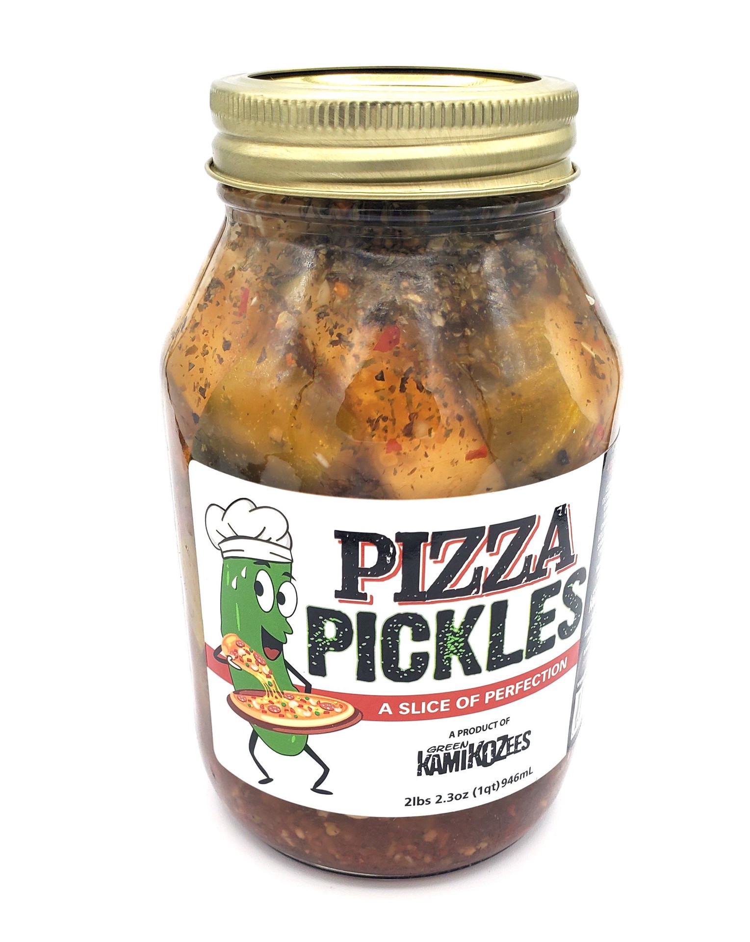 slide 1 of 1, G.K. Pizza Pickles, 1 ct