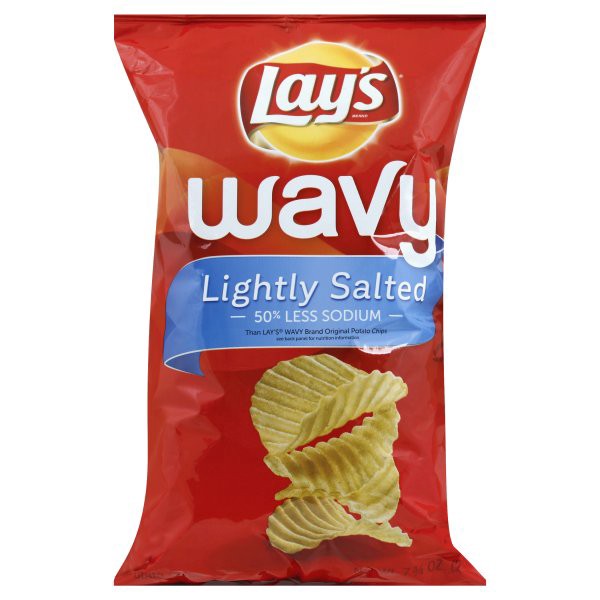 slide 1 of 5, Lay's Wavy Original Lightly Salted Potato Chips, 7.75 oz