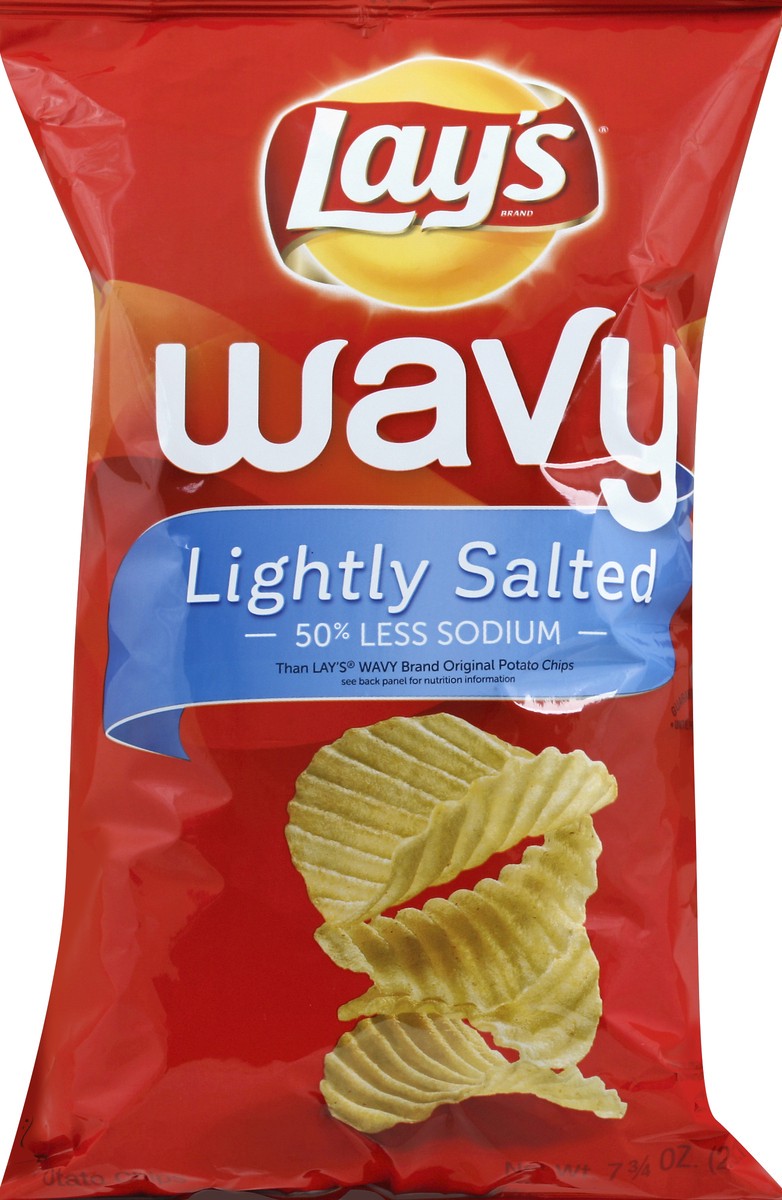 slide 3 of 5, Lay's Wavy Original Lightly Salted Potato Chips, 7.75 oz