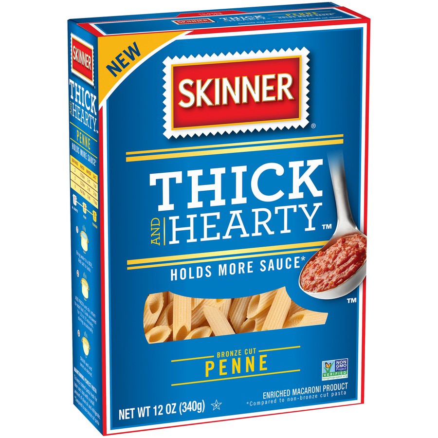 slide 2 of 8, Skinner Thick & Hearty Penne Pasta, 12 oz