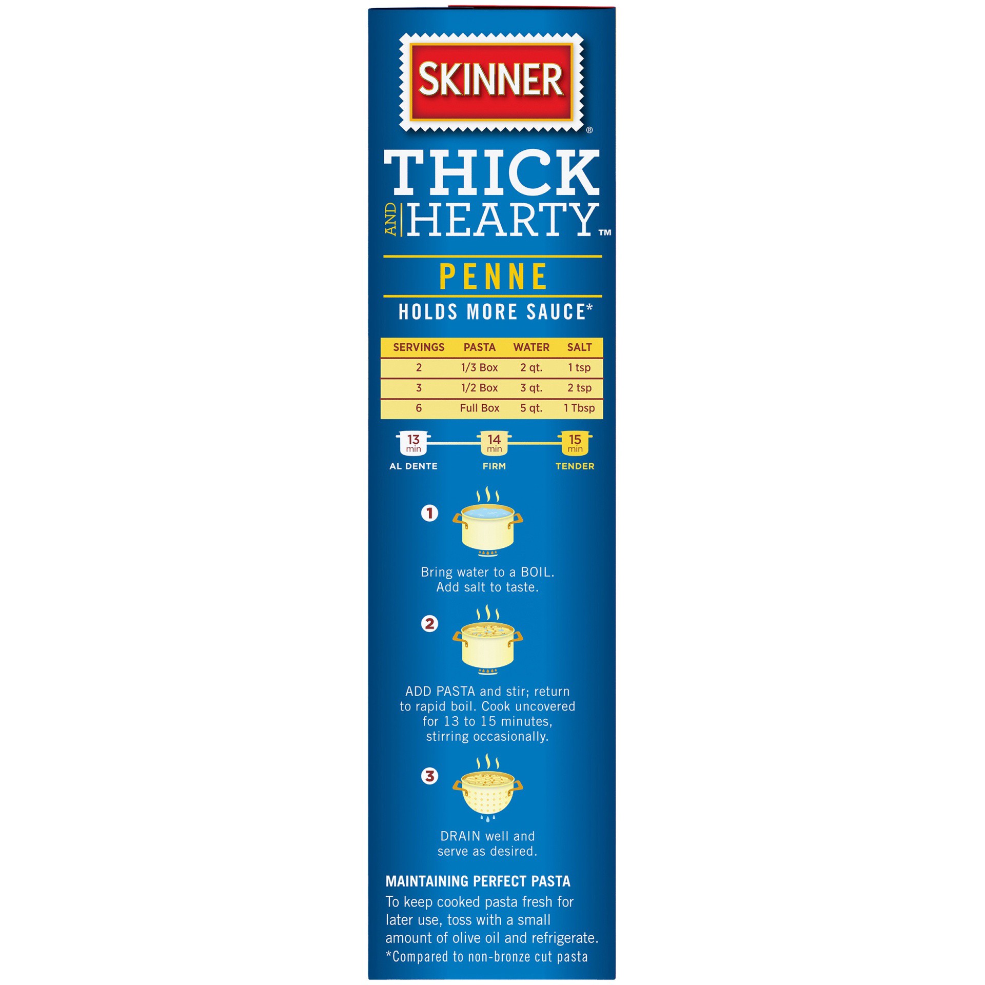 slide 4 of 8, Skinner Thick & Hearty Penne Pasta, 12 oz