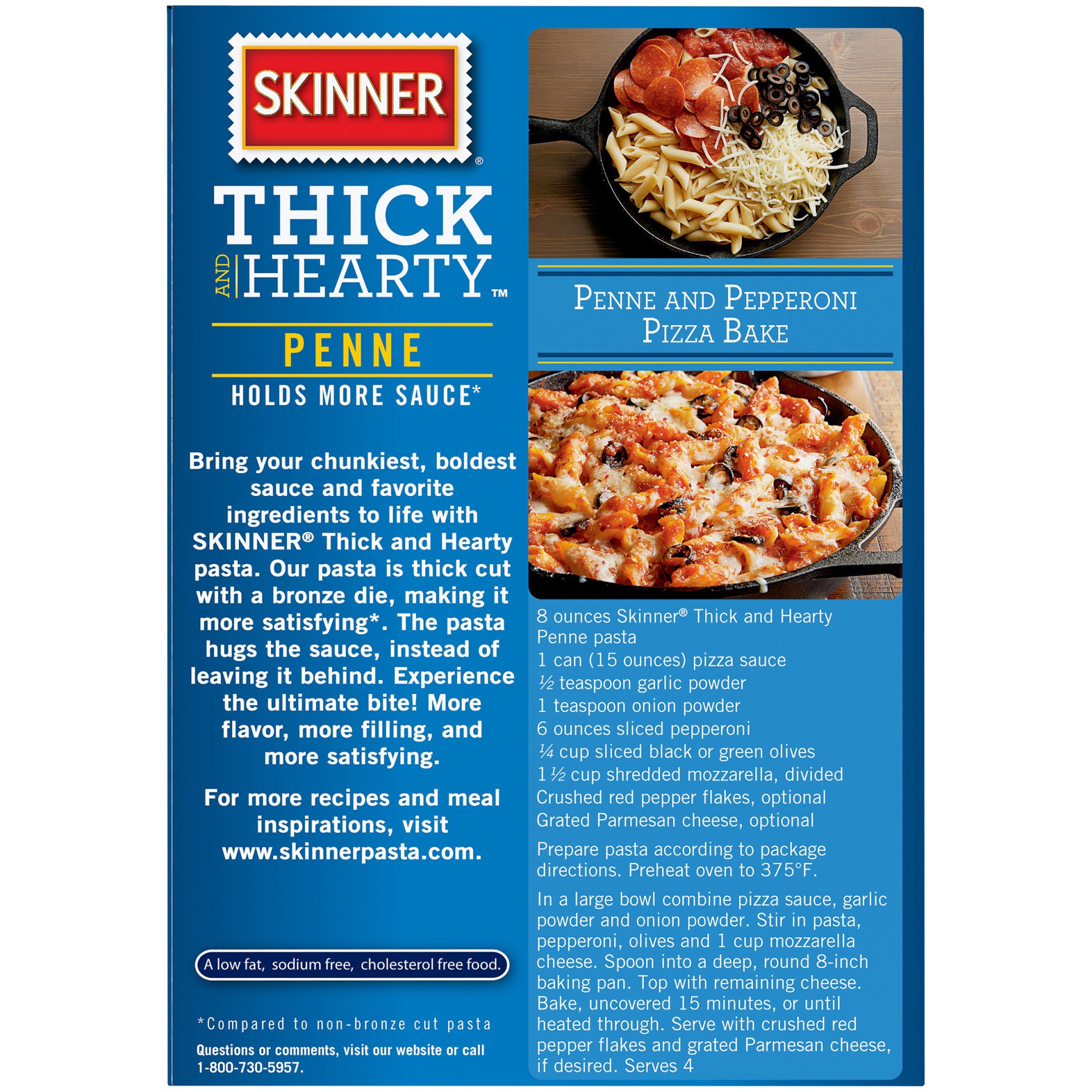 slide 6 of 8, Skinner Thick & Hearty Penne Pasta, 12 oz