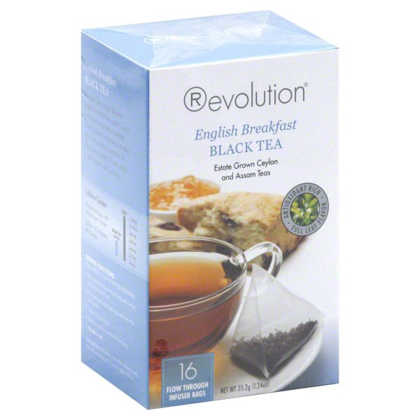 slide 1 of 6, Revolution Tea Tea, Black, English Breakfast - 16 ct, 16 ct