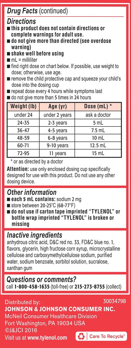 slide 5 of 7, Children's Tylenol Pack With Liquid Oral Suspension And Grape Chewables, 24 ct