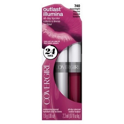 slide 1 of 1, Covergirl Outlast Longwear Lipstick 740 Midnight Mauve, 1 ct