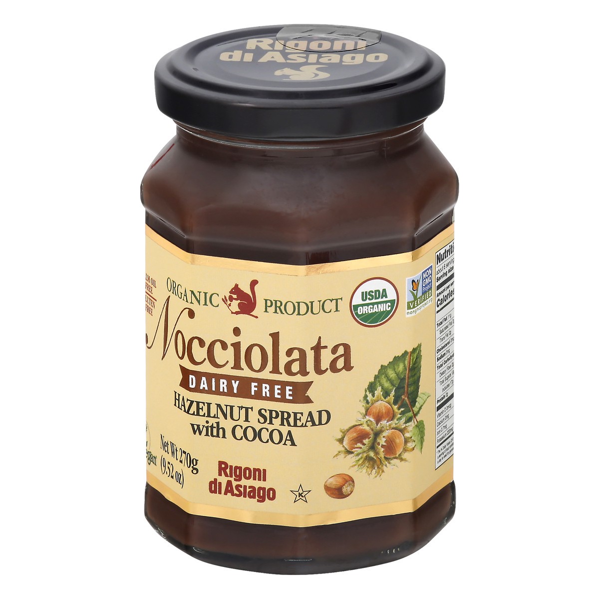 slide 11 of 13, Nocciolata Dairy Free Hazelnut with Cocoa Spread 9.52 oz, 9.52 oz