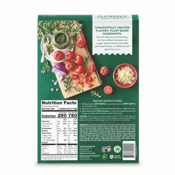 slide 3 of 4, Daiya Tomato, Sunflower Seed Pesto & Arugula Flatbread Pizza - 12 oz, 12 oz
