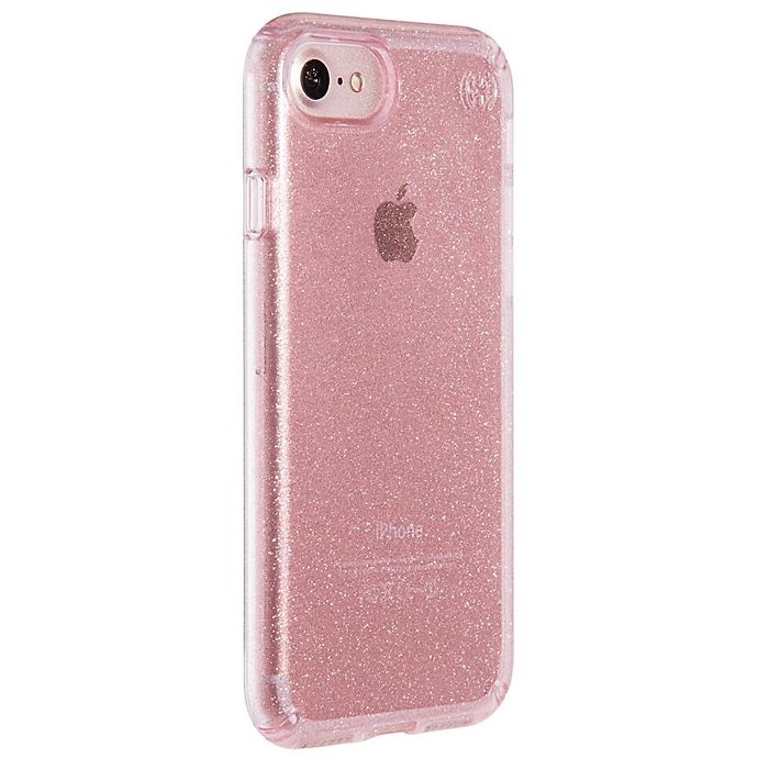 slide 4 of 5, speck Presidio Glitter Case for iPhone Pink with Gold Glitter, 7 in