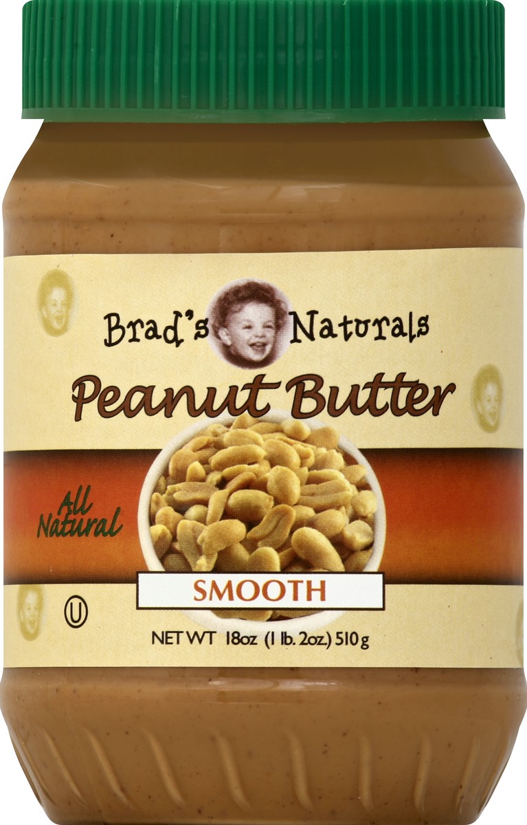 slide 1 of 2, Brad's Organic Peanut Butter 18 oz, 18 oz