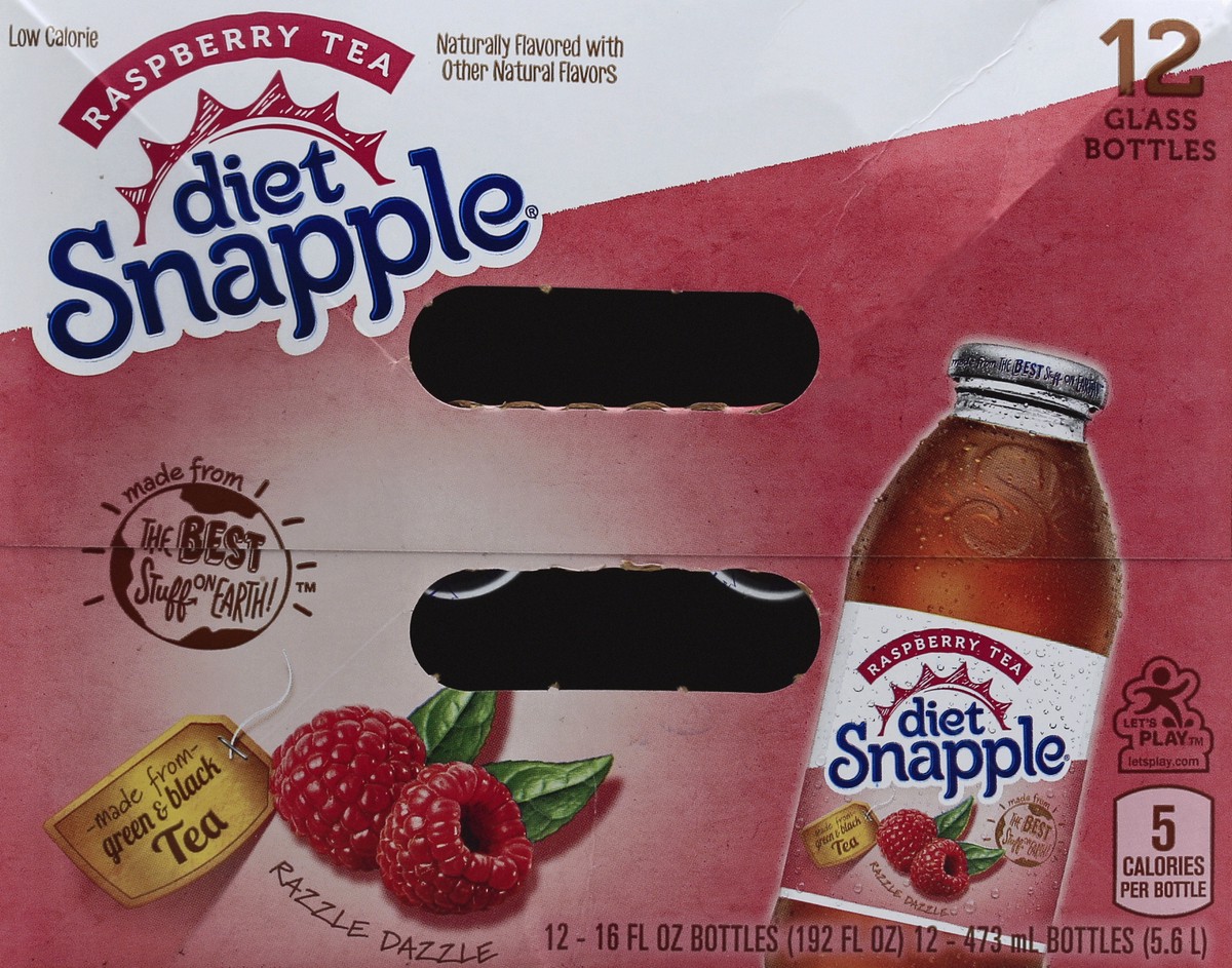 slide 2 of 6, Snapple Diet Raspberry Tea, 