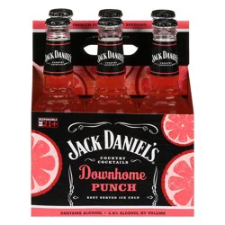 Jack Daniel'S Country Cocktail Malt Downhome Punch Jack Daniel's Country Cocktails Downhome Punch, 6 Pack, 10 fl oz Bottles, 4.8% ABV, FMB