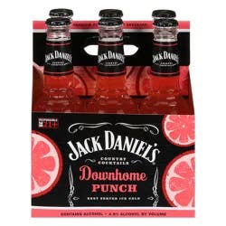 Jack Daniel'S Country Cocktail Malt Downhome Punch Jack Daniel's Country Cocktails Downhome Punch, 6 Pack, 10 fl oz Bottles, 4.8% ABV, FMB