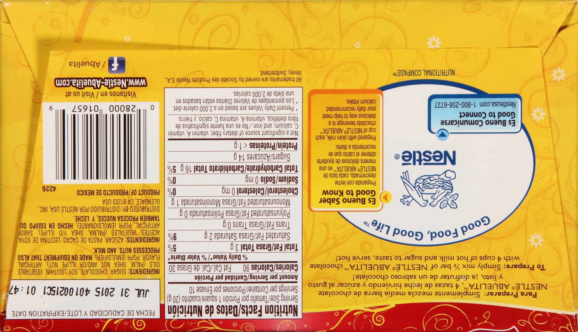 slide 3 of 6, Nestle Abuelita Authentic Mexican Hot Chocolate Drink Mix Bar, 7.05 oz