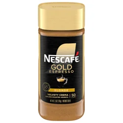 Nescafé Gold Espresso Velvety Crema Golden Roasted Arabica Instant Blonde Coffee 3.5 oz