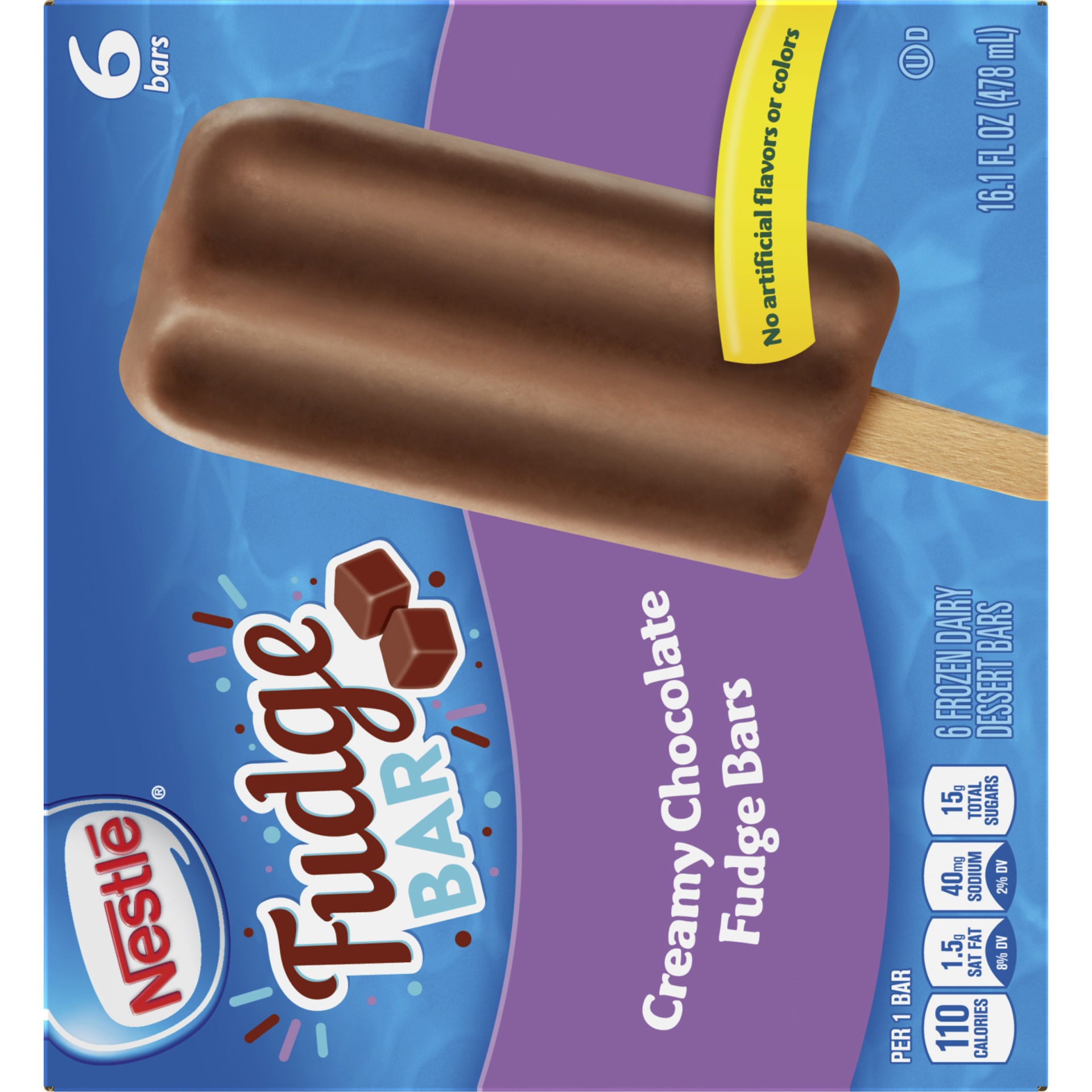slide 2 of 6, Nestlé Creamy Chocolate Fudge Bars, 6 ct