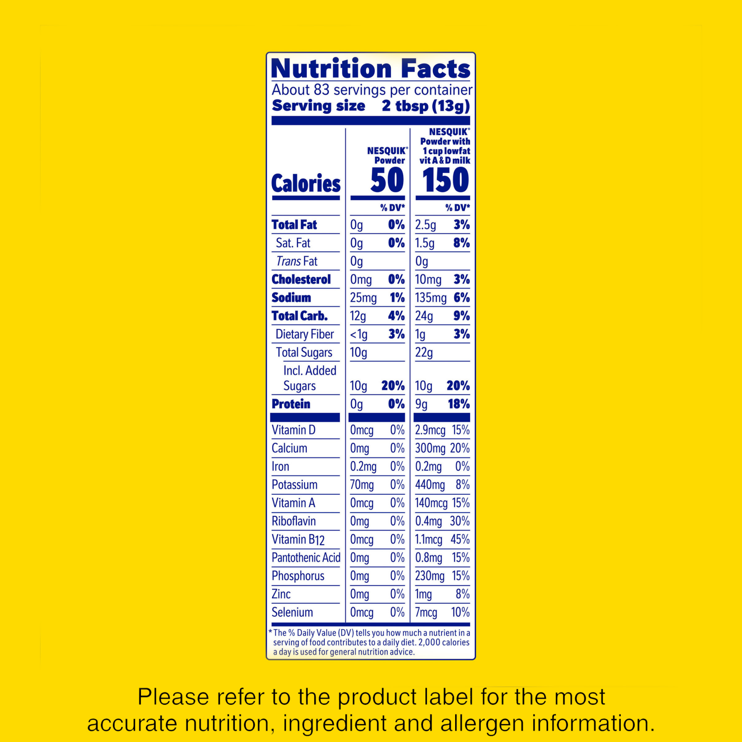 slide 7 of 8, NESQUIK Chocolate Flavor Powder Drink Mix Canister 38 oz., 38 oz