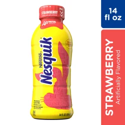 Nesquik Strawberry Flavored Lowfat Milk, Ready to Drink 14 fl oz.