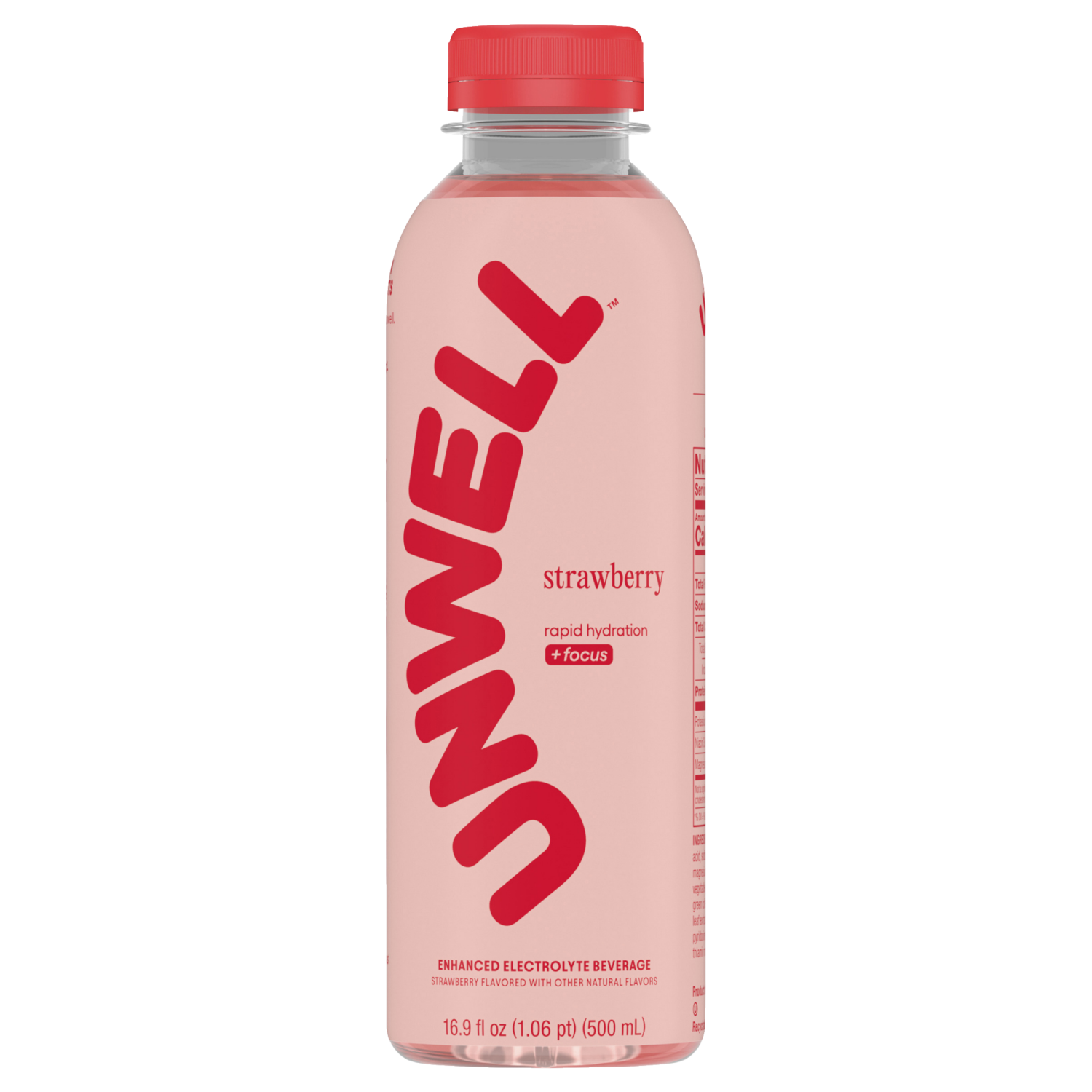slide 1 of 3, Unwell Hydration Electrolyte Drink for Rapid Hydration + Focus – Strawberry, 16.9 fl oz