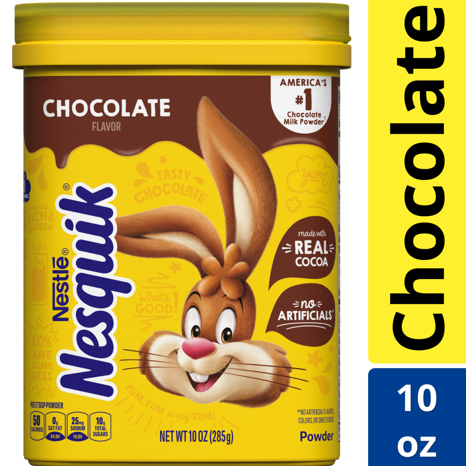 slide 1 of 8, Nesquik Chocolate Flavor Drink Mix Powder 10 oz, 10 oz