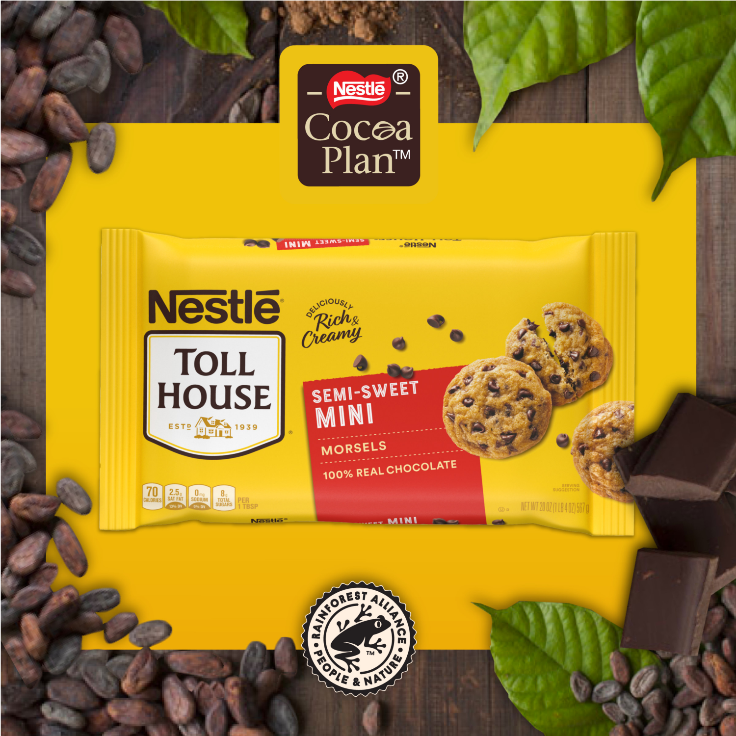 slide 7 of 8, Toll House Semi Sweet Mini Chocolate Chips 20 oz., 20 oz