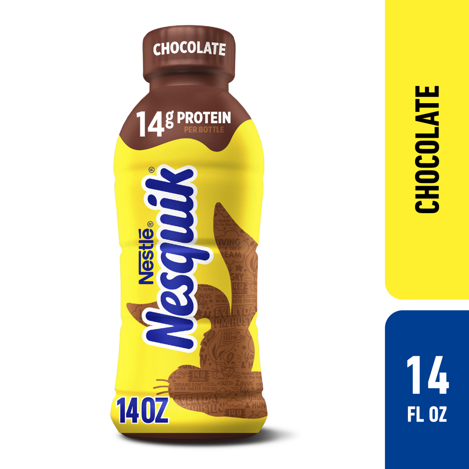 slide 1 of 8, Nesquik Chocolate Lowfat Milk, Ready to Drink 14 fl oz., 14 fl oz