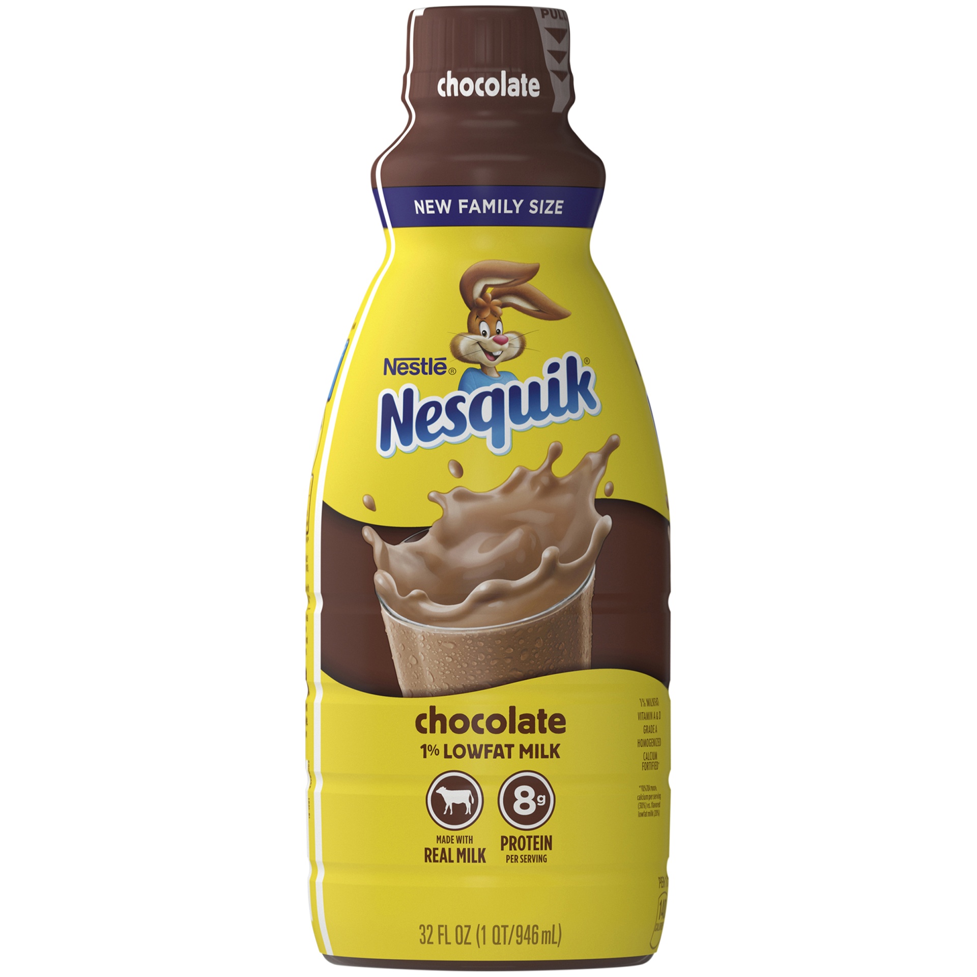 slide 2 of 8, Nesquik Nestle Nesquik Nesquik Chocolate 1% Lowfat Milk, 32 fl oz