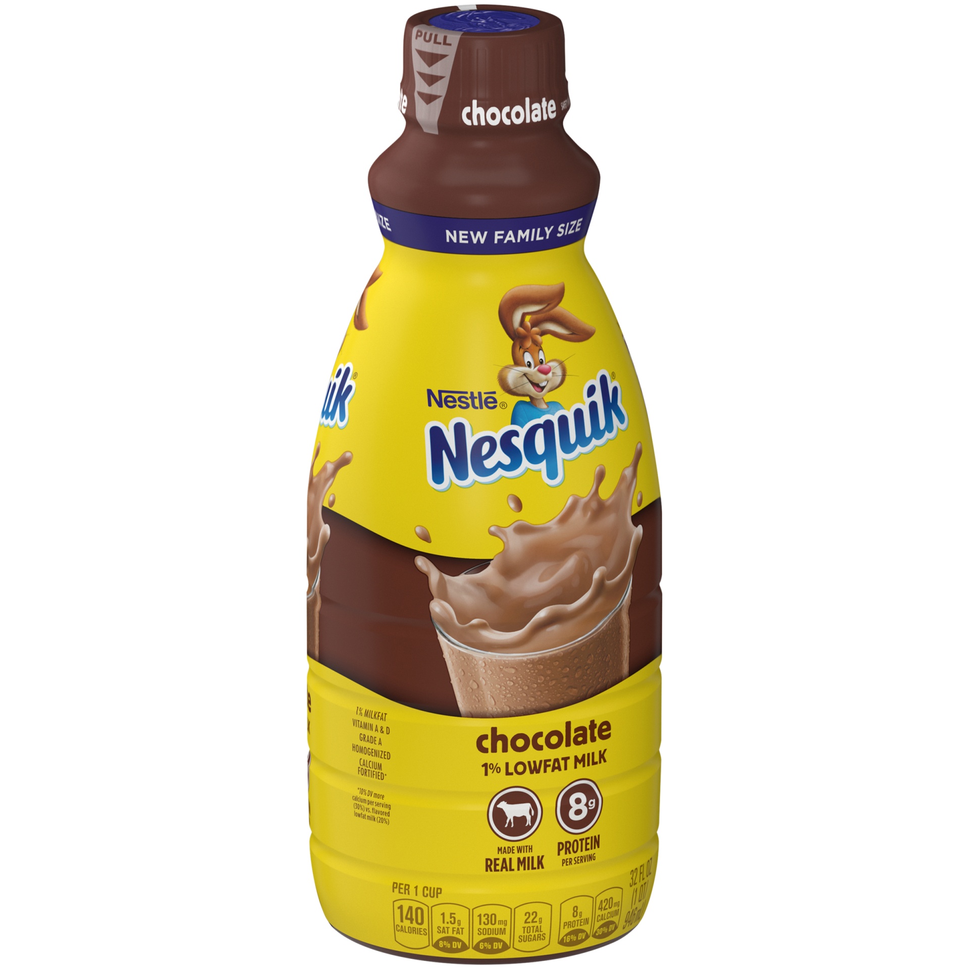 slide 3 of 8, Nesquik Nestle Nesquik Nesquik Chocolate 1% Lowfat Milk, 32 fl oz