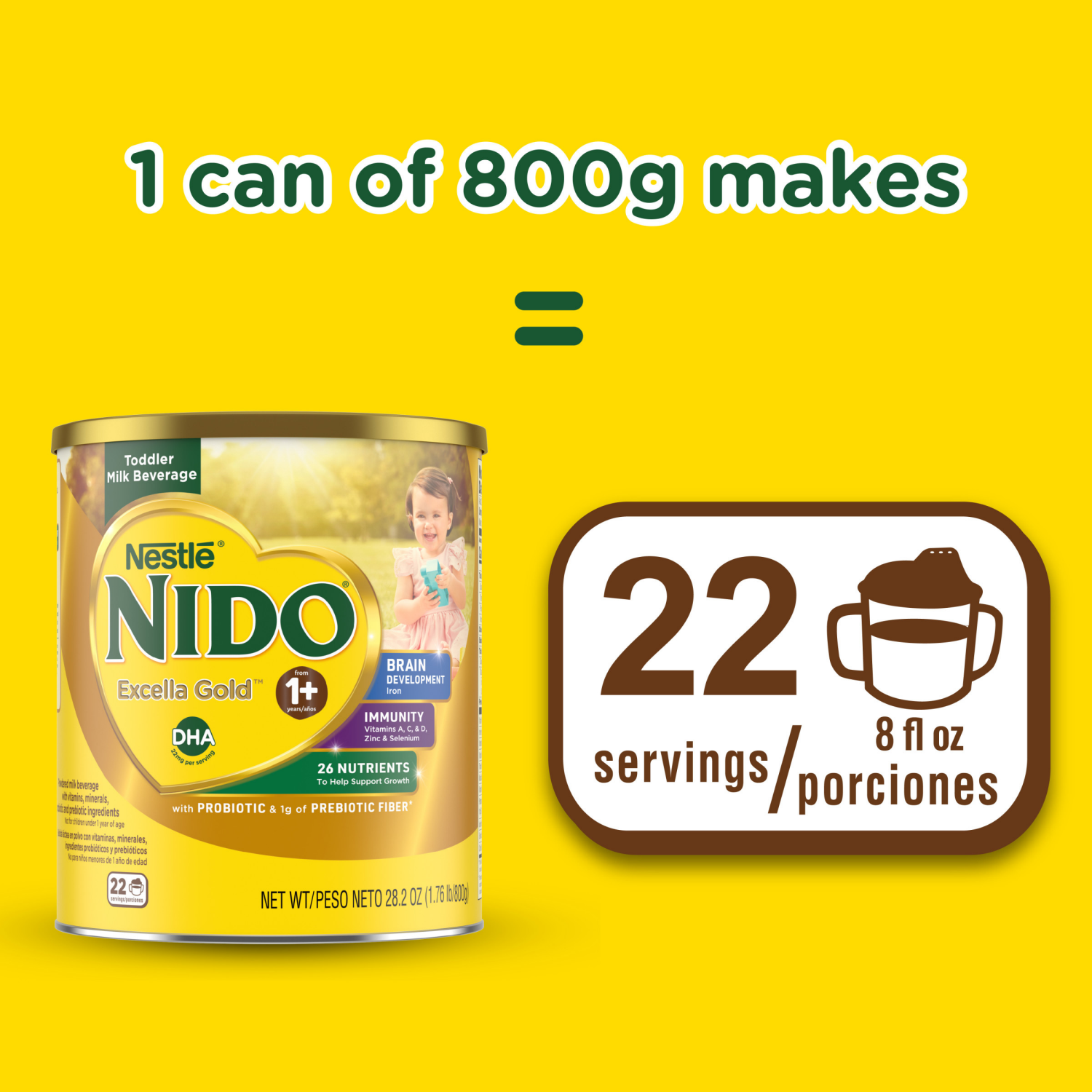 slide 5 of 5, Nestle Nido Excella Gold 1+ Years Toddler Milk, 28.2 oz