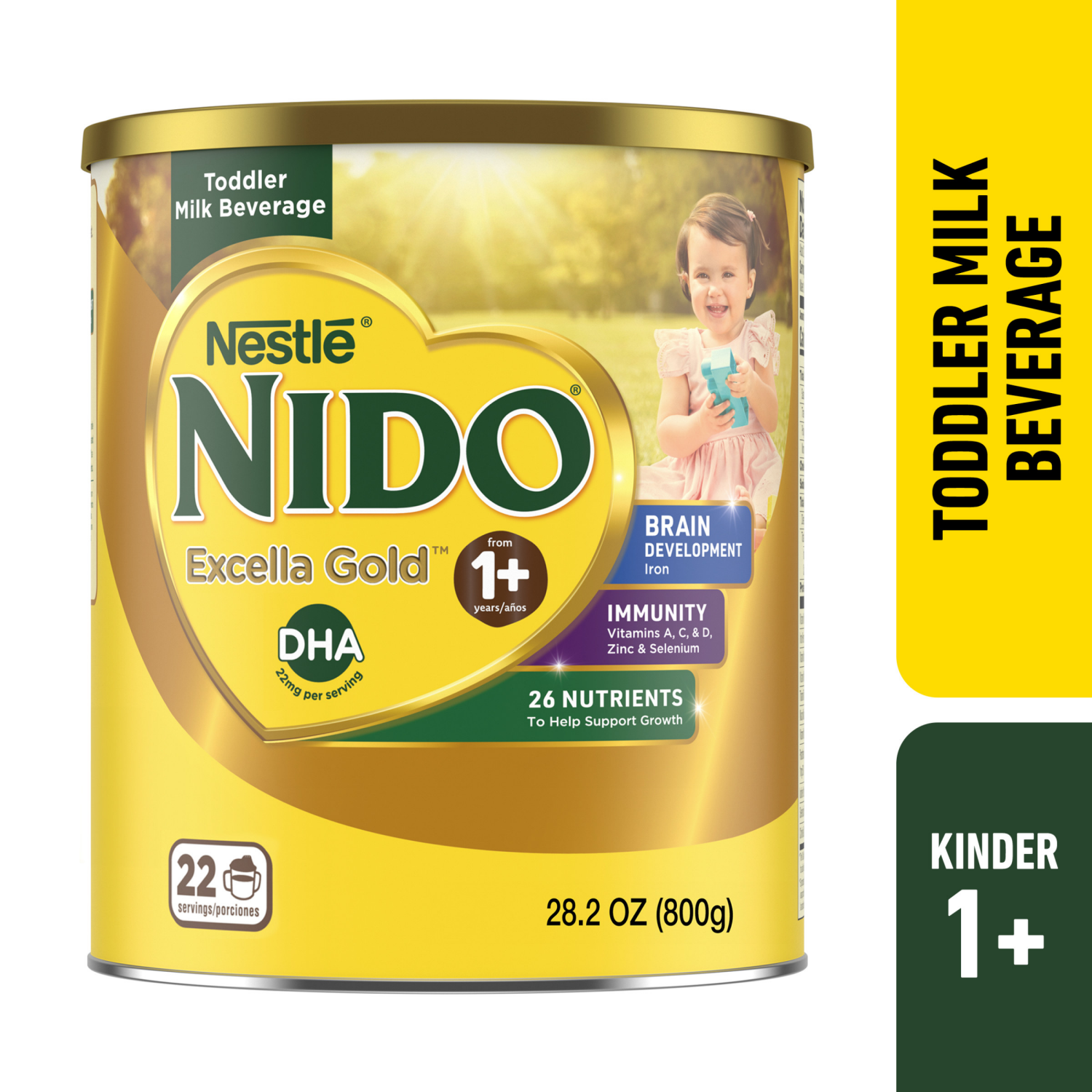 slide 1 of 5, Nestle Nido Excella Gold 1+ Years Toddler Milk, 28.2 oz