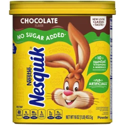 NESQUIK NESQUIK No Sugar Added Chocolate Cocoa Powder, 16 oz. Tub