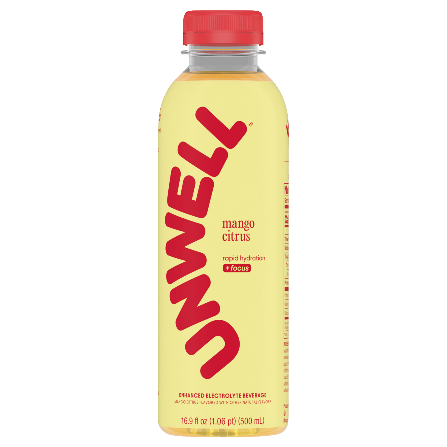 slide 1 of 3, Unwell Hydration Electrolyte Drink for Rapid Hydration + Focus – Mango Citrus, 16.9 fl oz