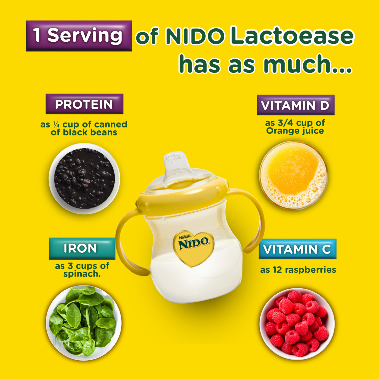 slide 7 of 8, Nestlé Nido 1-3 Years Lacto-Ease Powdered Milk Beverage 28.2 oz, 28.2 oz