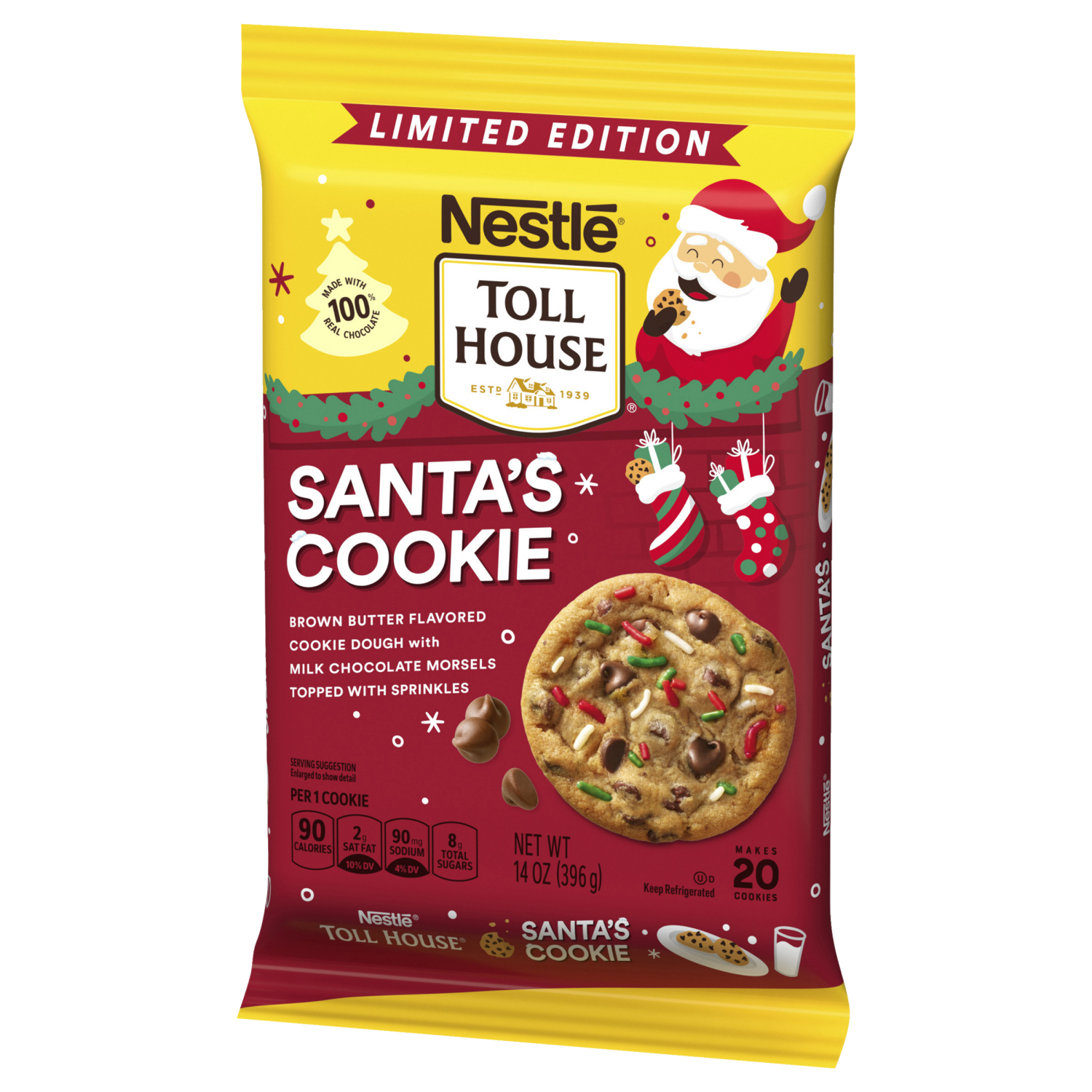 slide 6 of 7, TOLL HOUSE Easter Chocolate Chip Refrigerated Cookie Dough Bar 14oz Bag, 14 oz