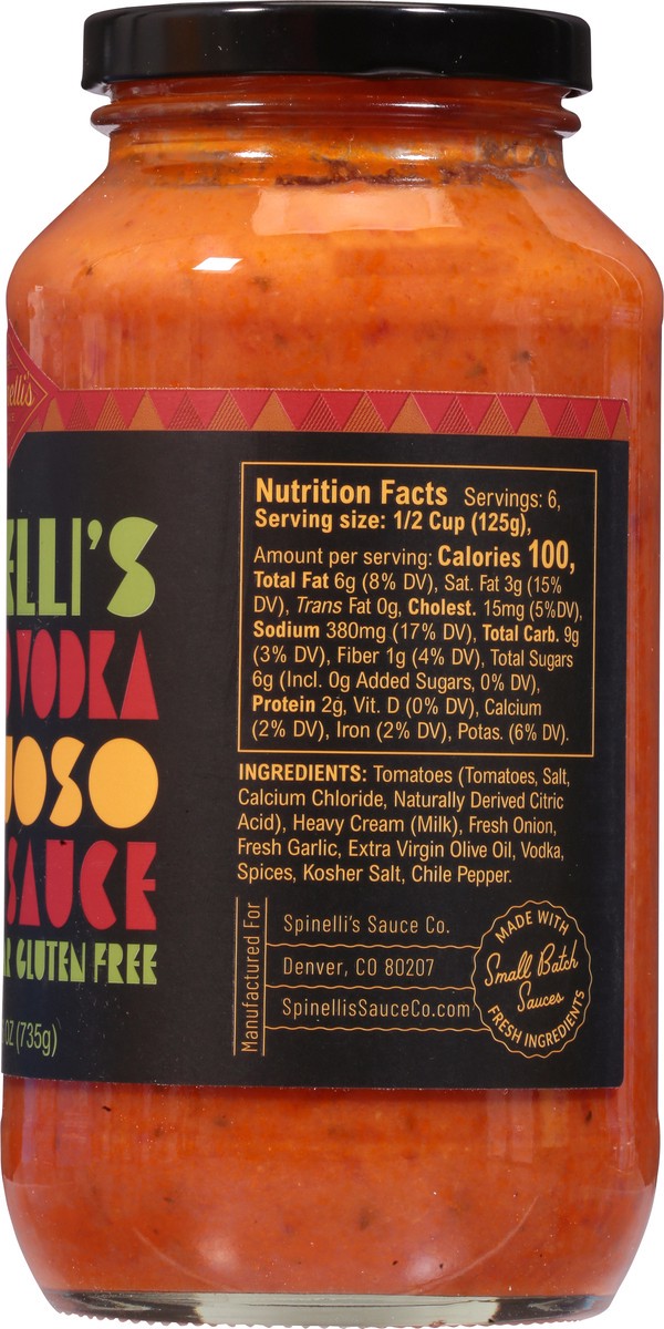 slide 11 of 12, Spinelli's Sauce Co. Tomato Vodka Virtuoso Pasta Sauce 1 26 oz, 26 oz