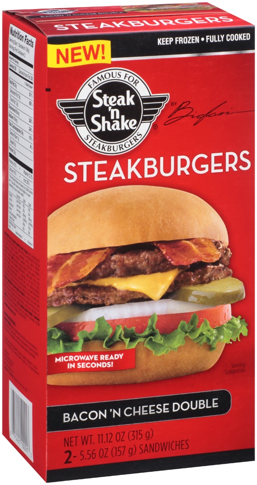 slide 1 of 1, Steak 'n Shake Double Bacon Cheeseburger, 11.1 oz