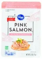 Kroger Wild Caught Skinless & Boneless Pink Salmon Pouch