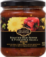 slide 1 of 1, Private Selection Roasted Pepper & Pineapple Salsa, 16 oz