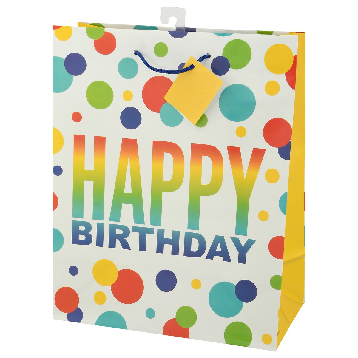 slide 4 of 9, Unique Rainbow Spots Birthday Bag 1 ea, 12 ct