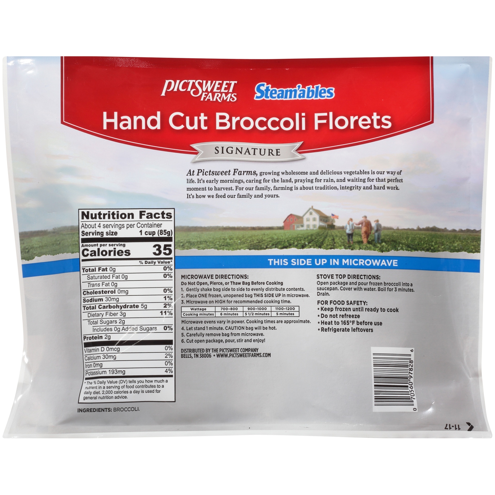 slide 4 of 6, PictSweet Broccoli Florets, 12 oz